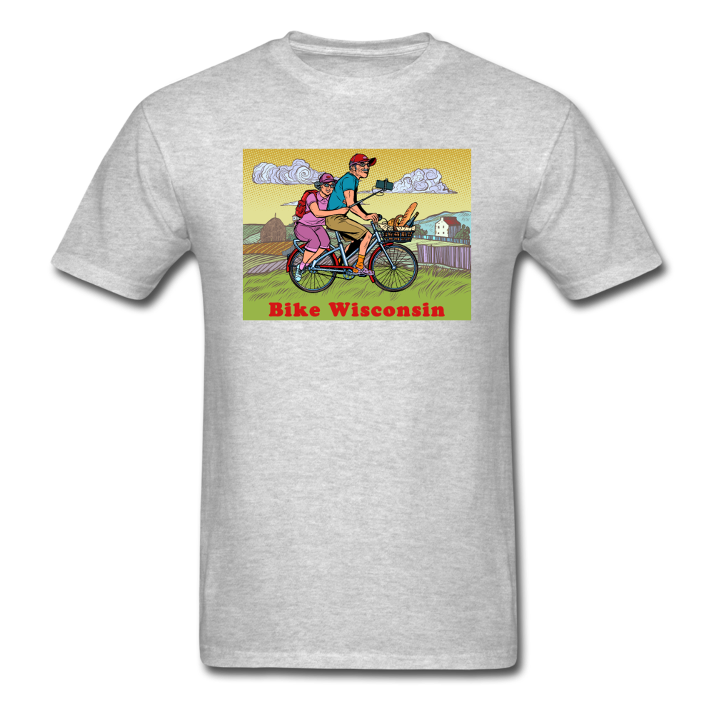 Bike Wisconsin - Couple - Unisex Classic T-Shirt - heather gray