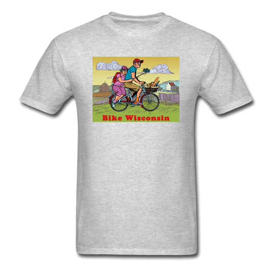 Bike Wisconsin - Couple - Unisex Classic T-Shirt - heather gray