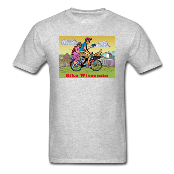 Bike Wisconsin - Couple - Unisex Classic T-Shirt - heather gray