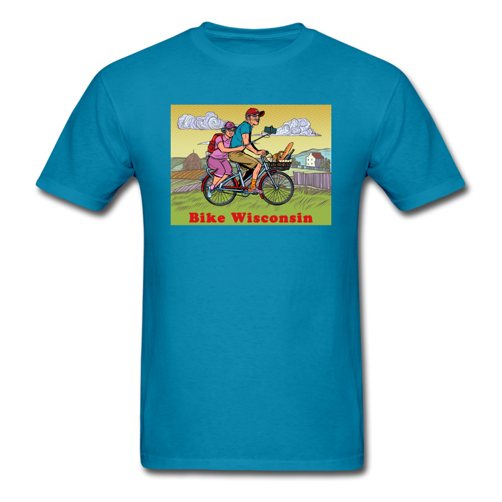 Bike Wisconsin - Couple - Unisex Classic T-Shirt - turquoise