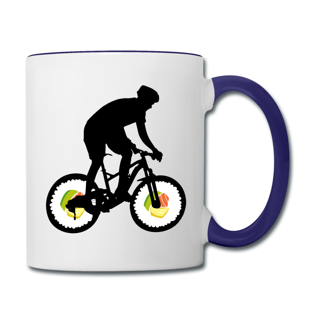 Bike - Sushi - Contrast Coffee Mug - white/cobalt blue