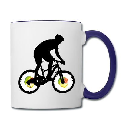 Bike - Sushi - Contrast Coffee Mug - white/cobalt blue