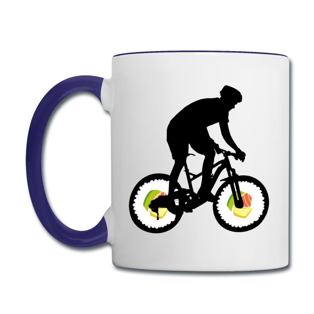 Bike - Sushi - Contrast Coffee Mug - white/cobalt blue