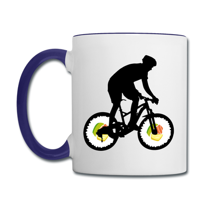 Bike - Sushi - Contrast Coffee Mug - white/cobalt blue