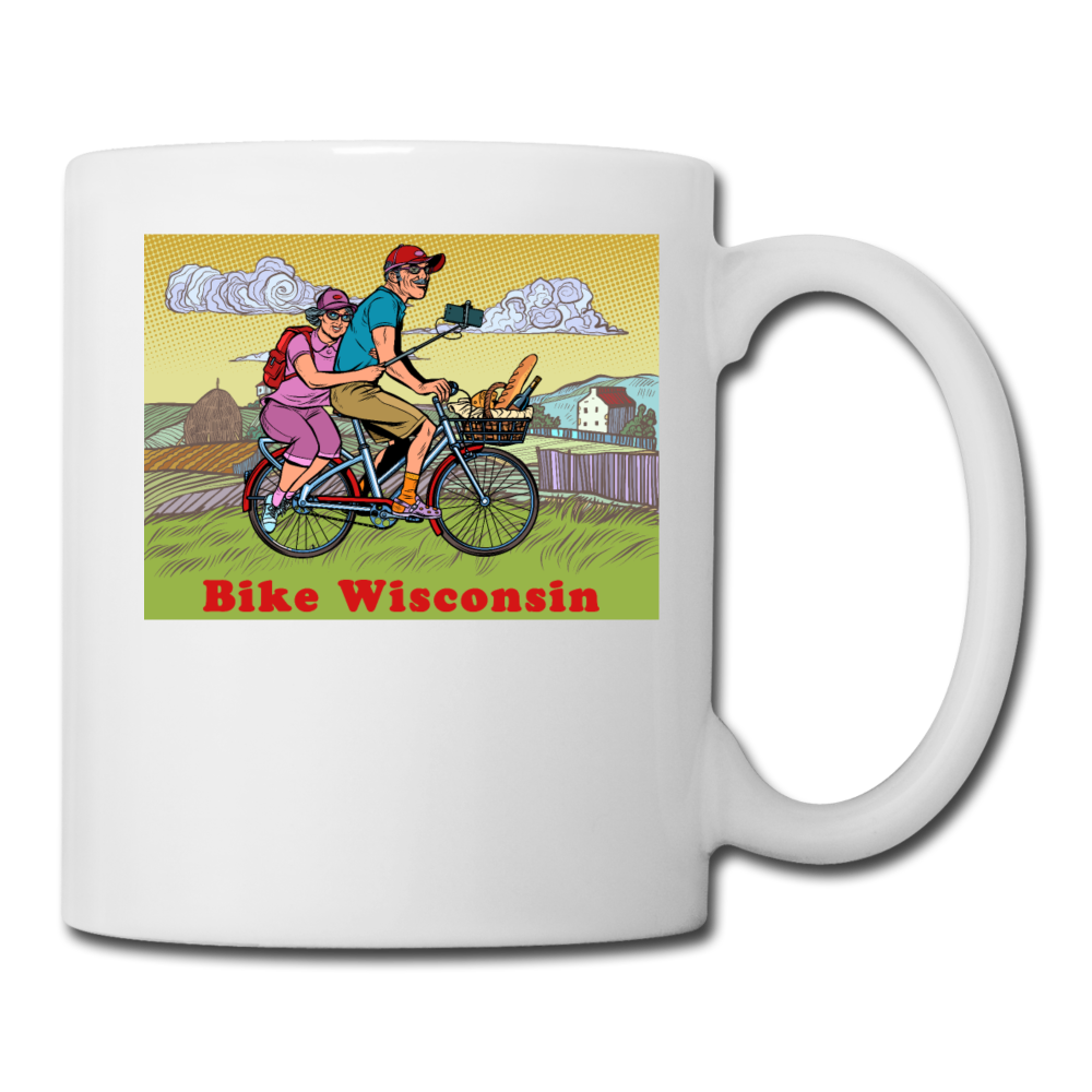 Bike Wisconsin - Couple - Coffee/Tea Mug - white