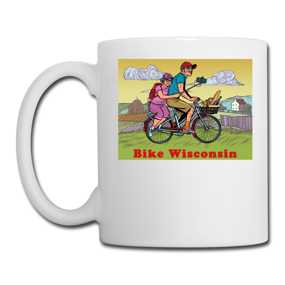 Bike Wisconsin - Couple - Coffee/Tea Mug - white