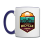 Bicycle California - Contrast Coffee Mug - white/cobalt blue