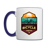 Bicycle California - Contrast Coffee Mug - white/cobalt blue