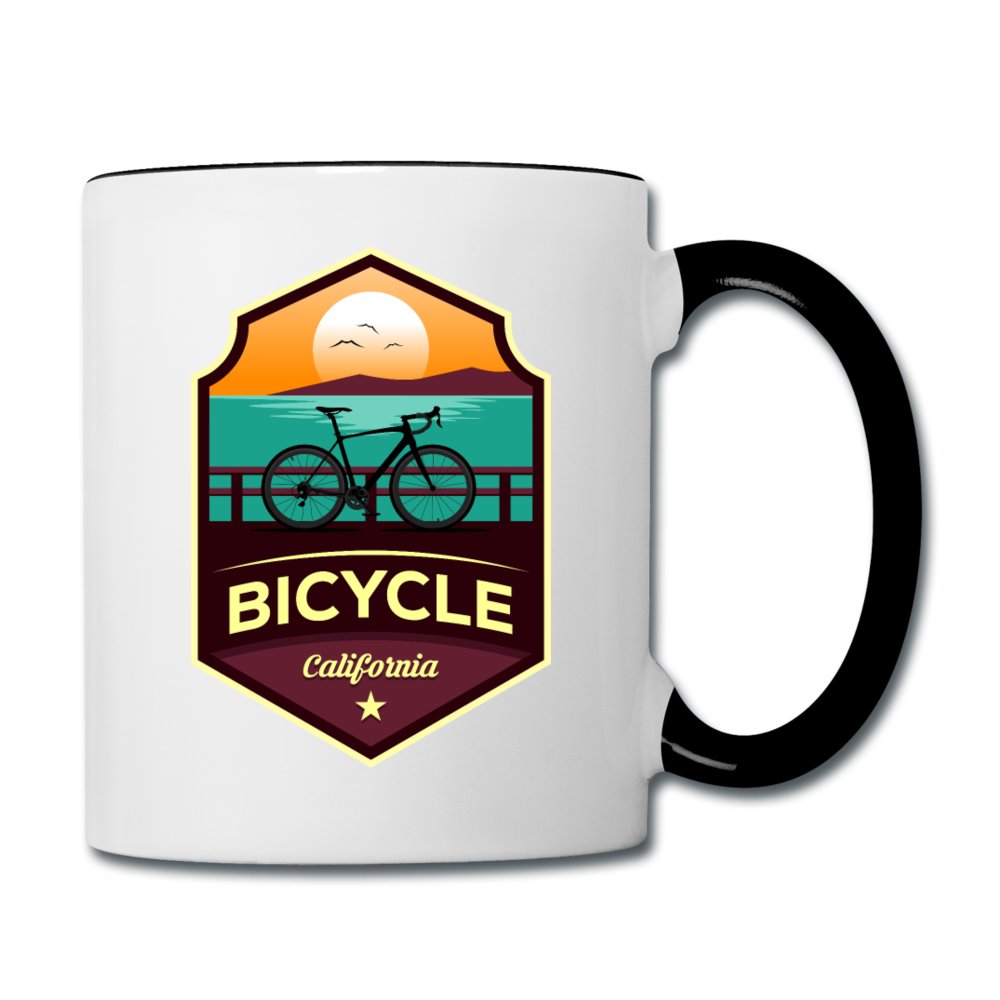 Bicycle California - Contrast Coffee Mug - white/black