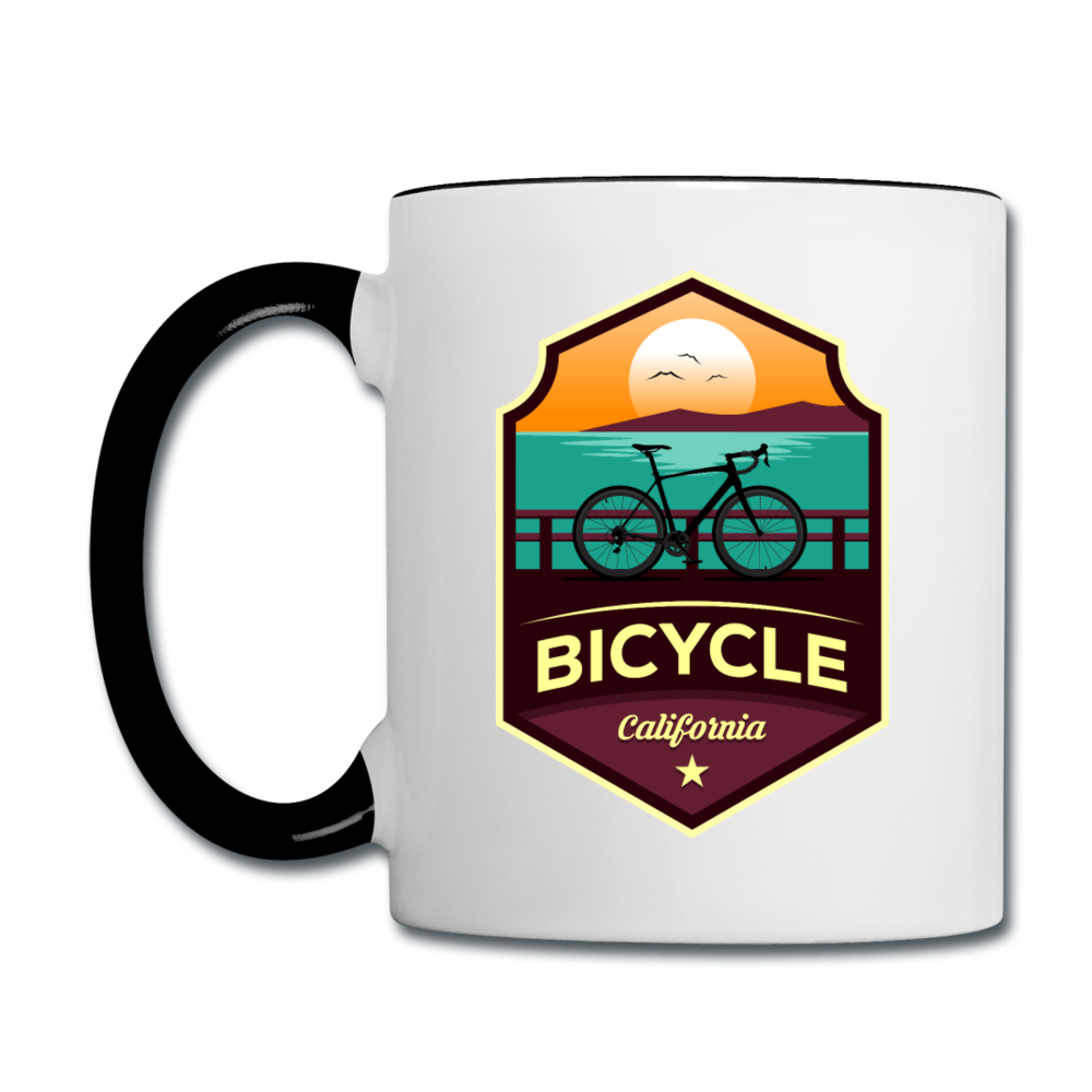 Bicycle California - Contrast Coffee Mug - white/black