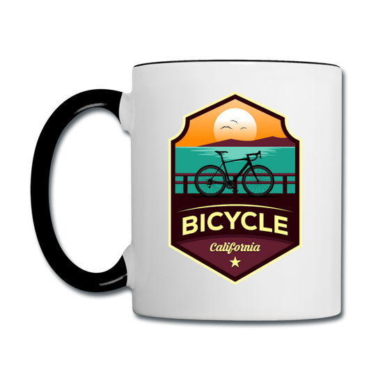 Bicycle California - Contrast Coffee Mug - white/black