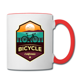 Bicycle California - Contrast Coffee Mug - white/red