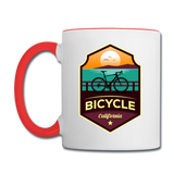 Bicycle California - Contrast Coffee Mug - white/red