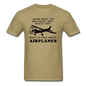 Talk About Airplanes - Black - Unisex Classic T-Shirt - khaki