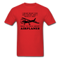 Talk About Airplanes - Black - Unisex Classic T-Shirt - red