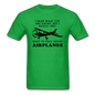 Talk About Airplanes - Black - Unisex Classic T-Shirt - bright green