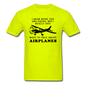 Talk About Airplanes - Black - Unisex Classic T-Shirt - safety green