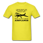 Talk About Airplanes - Black - Unisex Classic T-Shirt - yellow