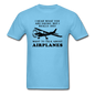 Talk About Airplanes - Black - Unisex Classic T-Shirt - aquatic blue