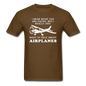 Talk About Airplanes - White - Unisex Classic T-Shirt - brown