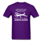 Talk About Airplanes - White - Unisex Classic T-Shirt - purple