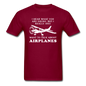 Talk About Airplanes - White - Unisex Classic T-Shirt - burgundy