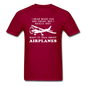 Talk About Airplanes - White - Unisex Classic T-Shirt - dark red