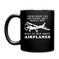 Talk About Airplanes - White - Full Color Mug - black