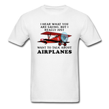 Talk About Airplanes - Red Biplane - Unisex Classic T-Shirt - white