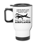 Talk About Airplanes - Black - Travel Mug - white