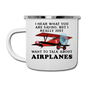 Talk About Airplanes - Red Biplane - Camper Mug - white