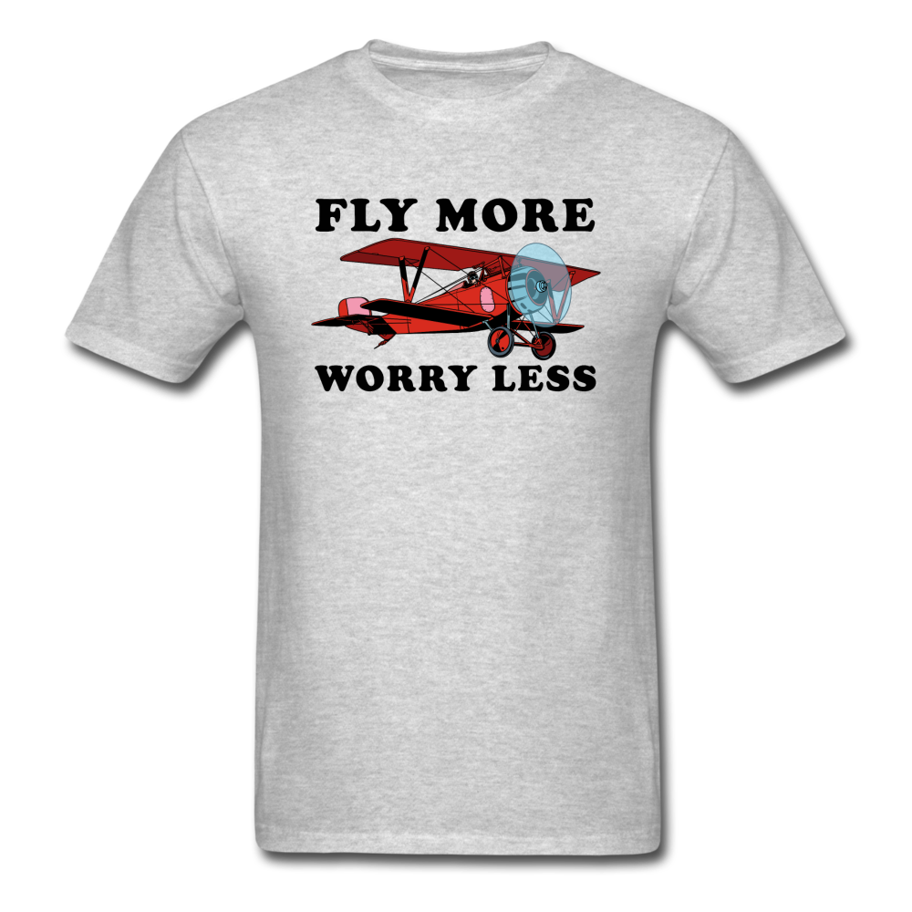 Fly More - Worry Less - Unisex Classic T-Shirt - heather gray