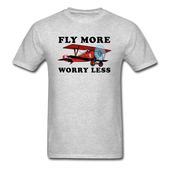 Fly More - Worry Less - Unisex Classic T-Shirt - heather gray