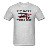 Fly More - Worry Less - Unisex Classic T-Shirt - heather gray