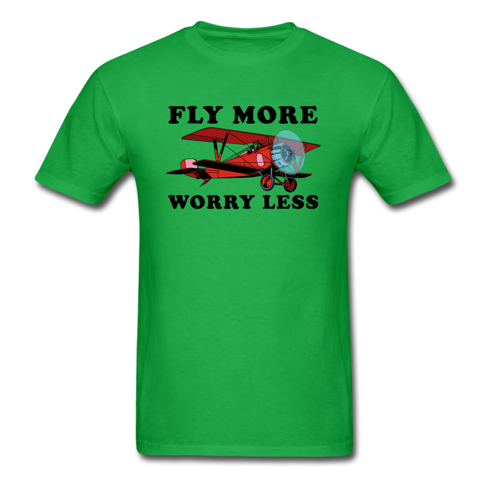 Fly More - Worry Less - Unisex Classic T-Shirt - bright green