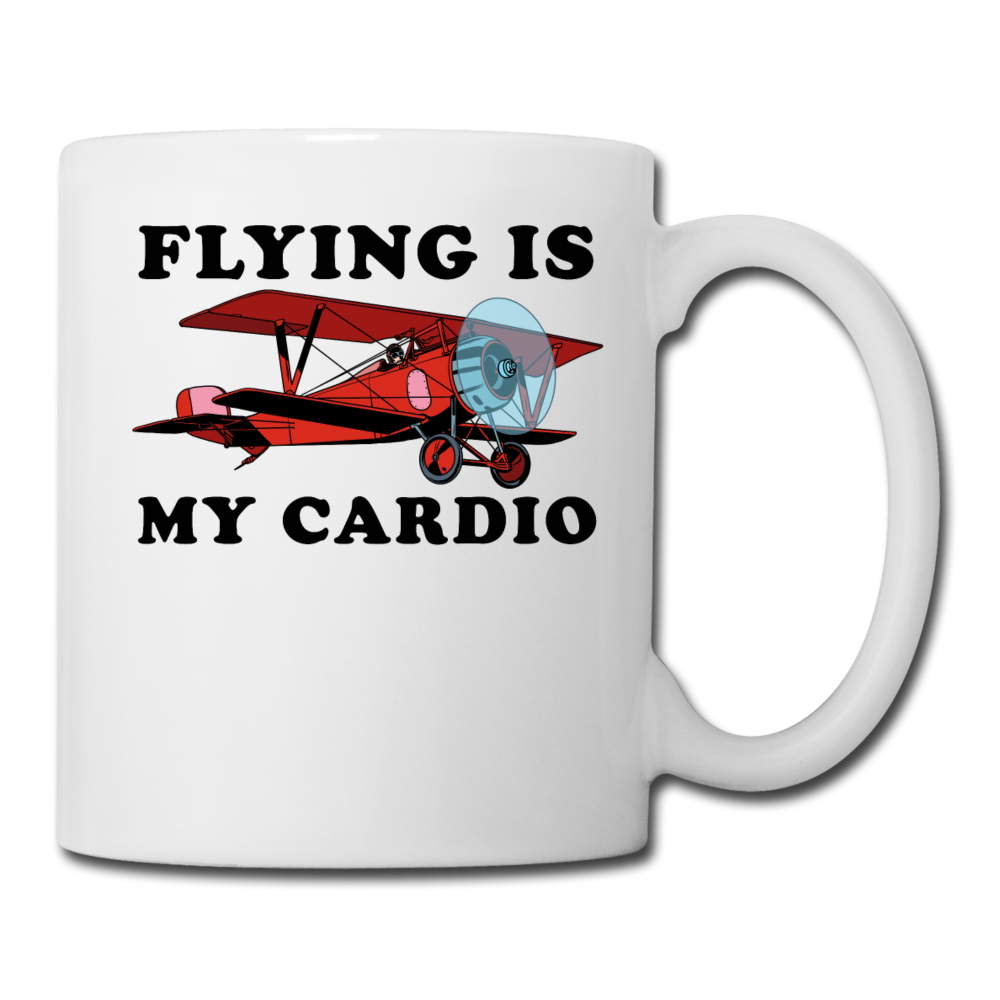 Flying Is My Cardio - Coffee/Tea Mug - white