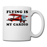 Flying Is My Cardio - Coffee/Tea Mug - white