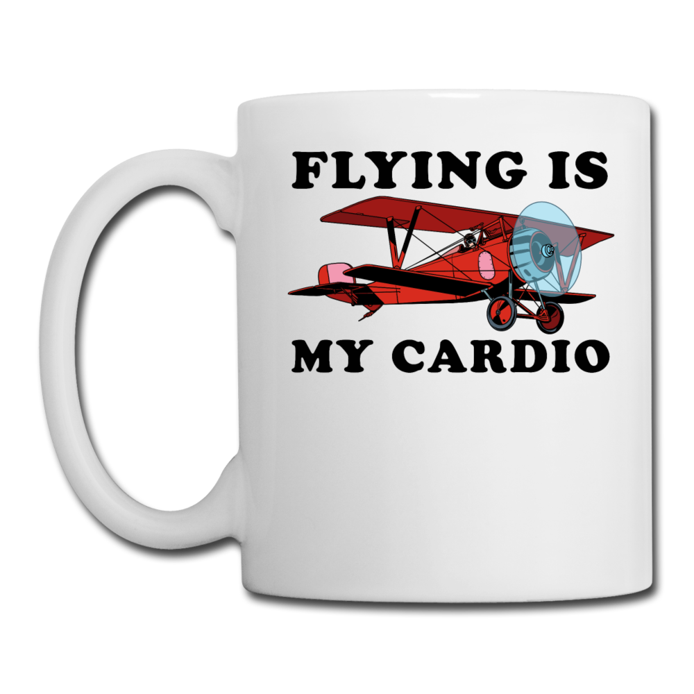 Flying Is My Cardio - Coffee/Tea Mug - white