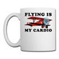 Flying Is My Cardio - Coffee/Tea Mug - white