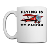 Flying Is My Cardio - Coffee/Tea Mug - white