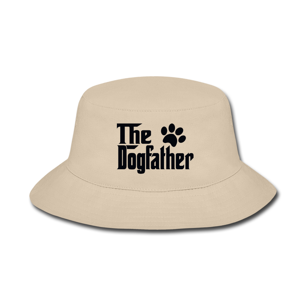 The Dogfather - Black - Bucket Hat - cream