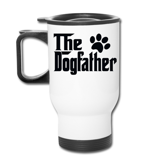 The Dogfather - Black - Travel Mug - white