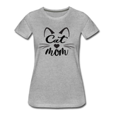 Cat Mom - Black - v2 - Women’s Premium T-Shirt - heather gray