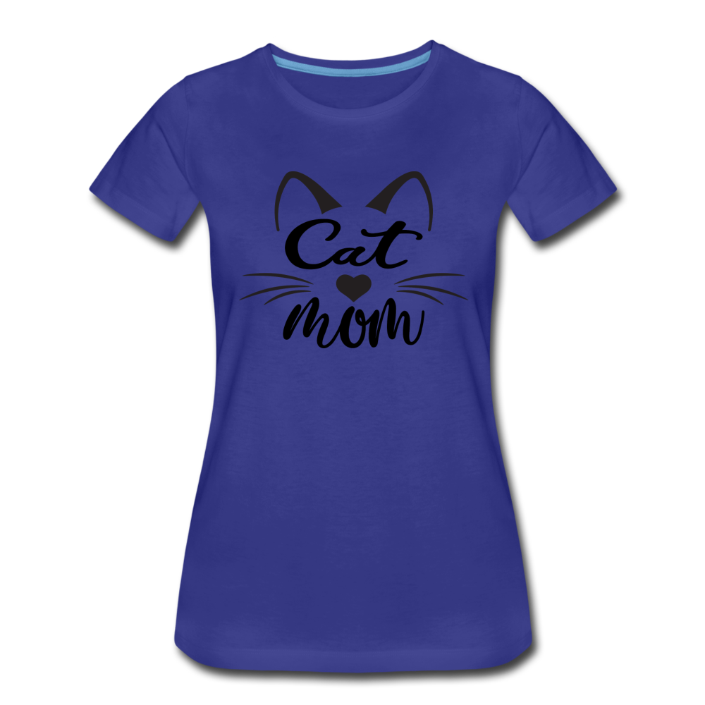 Cat Mom - Black - v2 - Women’s Premium T-Shirt - royal blue