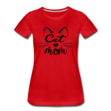 Cat Mom - Black - v2 - Women’s Premium T-Shirt - red