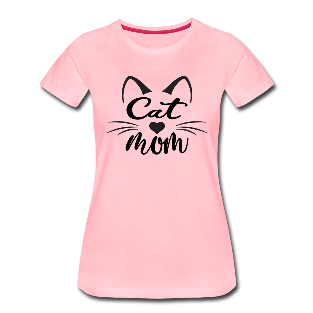 Cat Mom - Black - v2 - Women’s Premium T-Shirt - pink