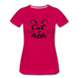 Cat Mom - Black - v2 - Women’s Premium T-Shirt - dark pink