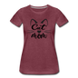 Cat Mom - Black - v2 - Women’s Premium T-Shirt - heather burgundy