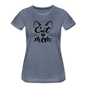 Cat Mom - Black - v2 - Women’s Premium T-Shirt - heather blue