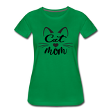 Cat Mom - Black - v2 - Women’s Premium T-Shirt - kelly green